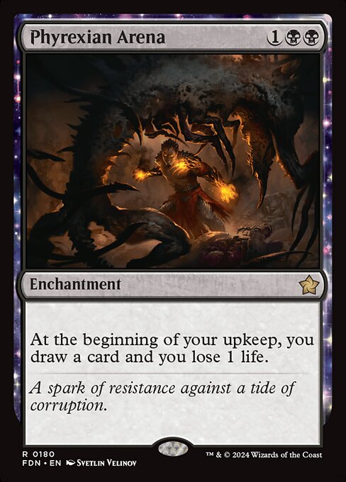 Phyrexian Arena card from Magic: The Gathering